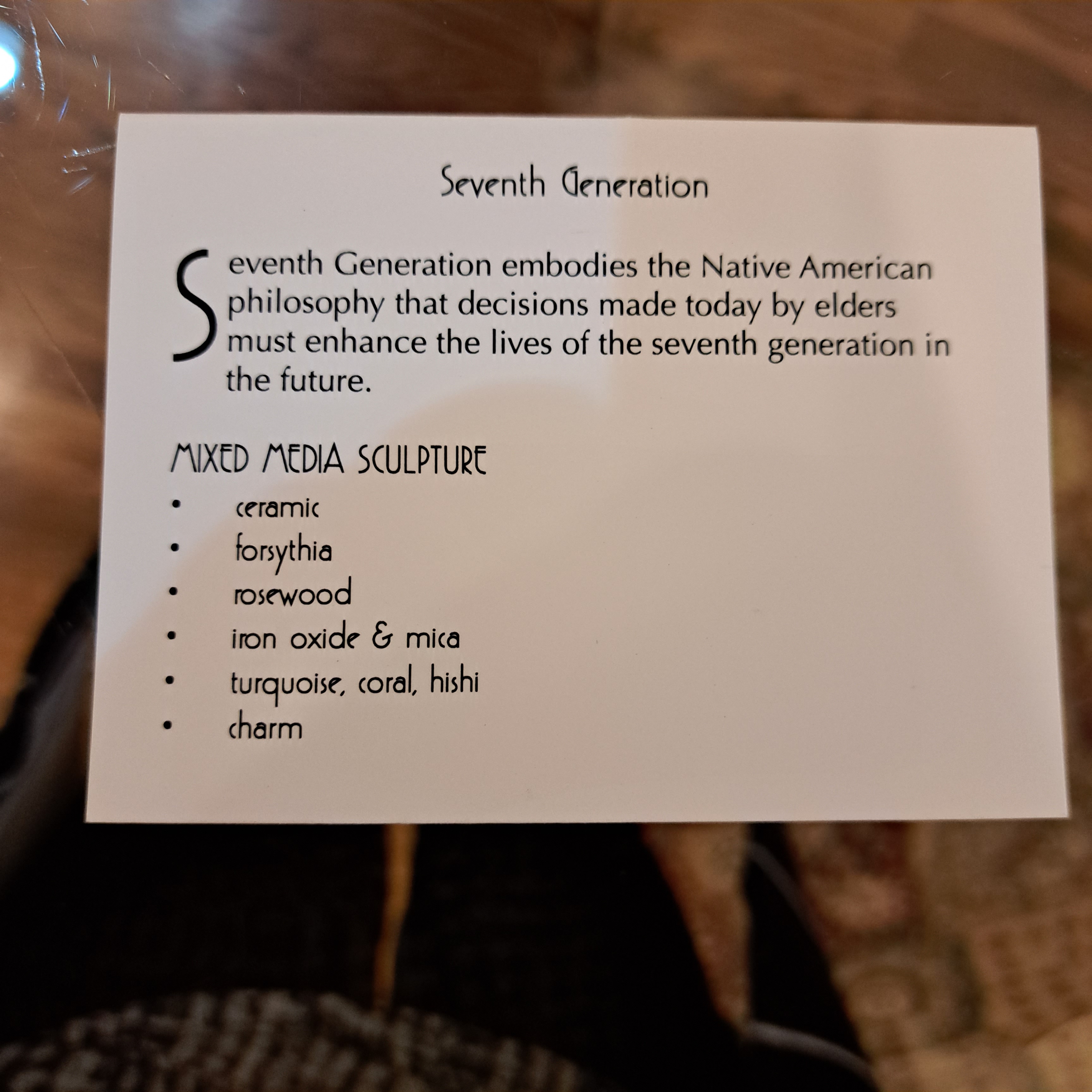 Seventh Generation 22x17x10 $1500 at Hunter Wolff Gallery